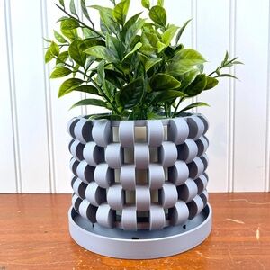 The Sinol Orchid Planter Pot with Drainage Tray, Modern Unique